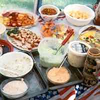 Stuffed Tomatoes and Dips